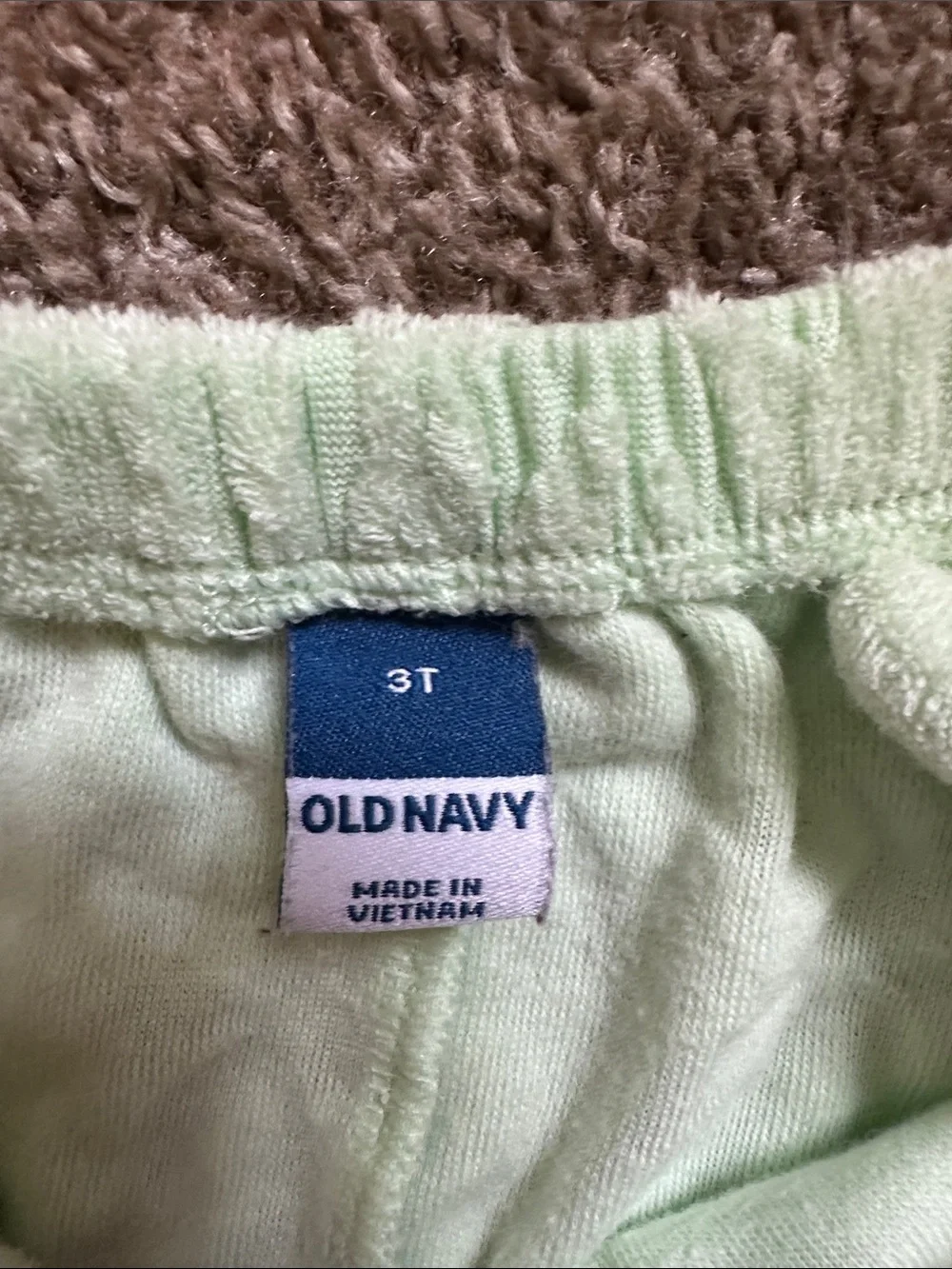 Old Navy Light Mint Terry Palm-Embossed Romper